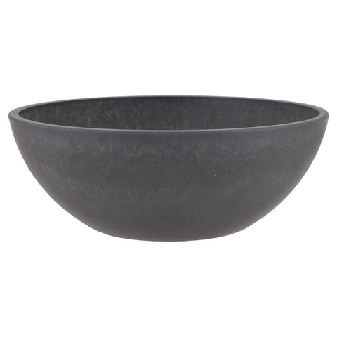 PSW Pot Collection M25DC garden bowl close-up highlighting textured recycled-material surface for shallow-root plants.