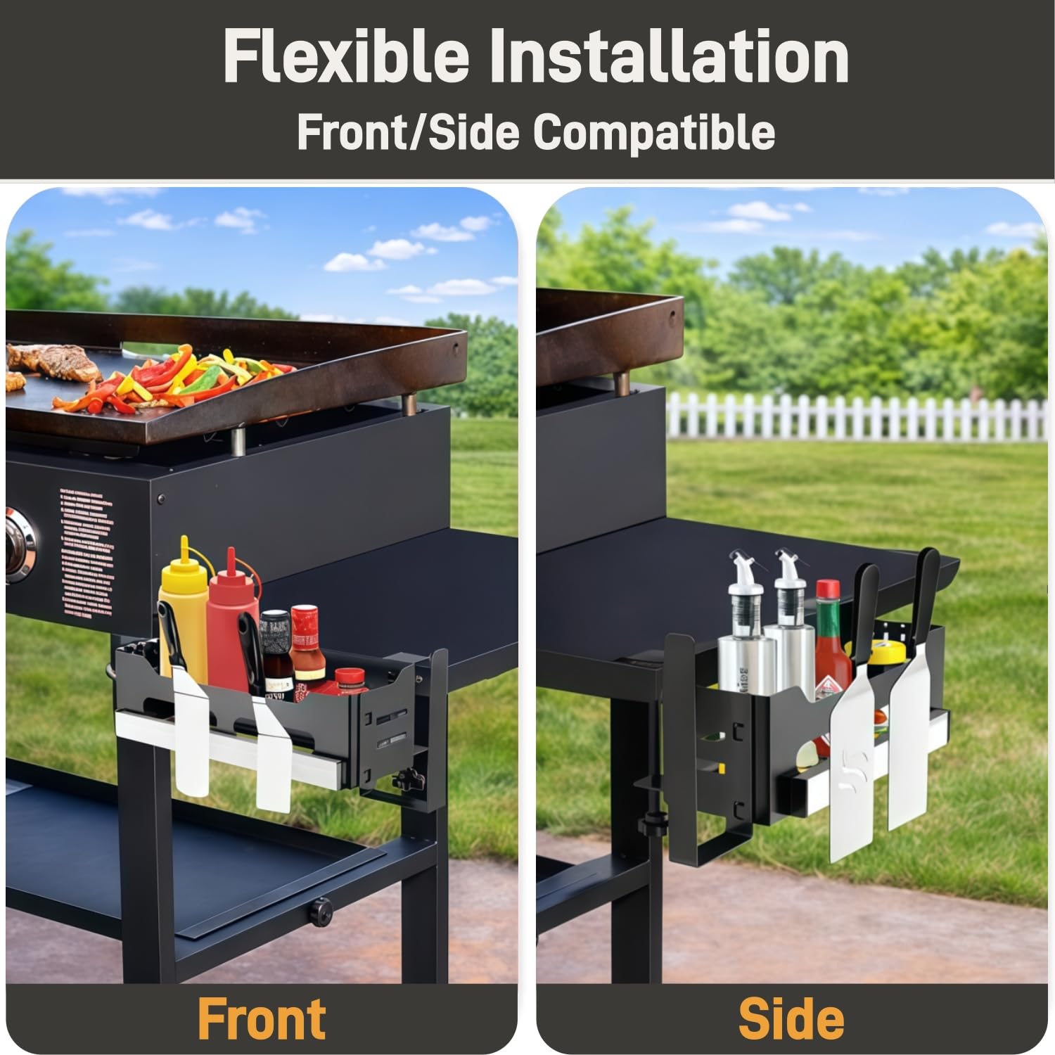 PTALSEAW Blackstone Caddy heavy duty carbon steel construction for durable outdoor use