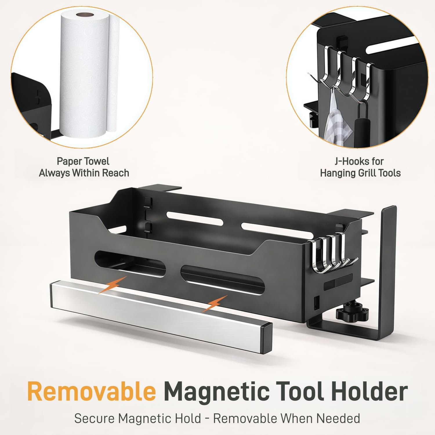PTALSEAW Blackstone Caddy integrated paper towel holder keeps towels handy while cooking