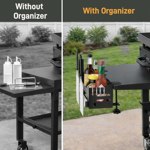 PTALSEAW Blackstone Caddy space saving side shelf organization for grills