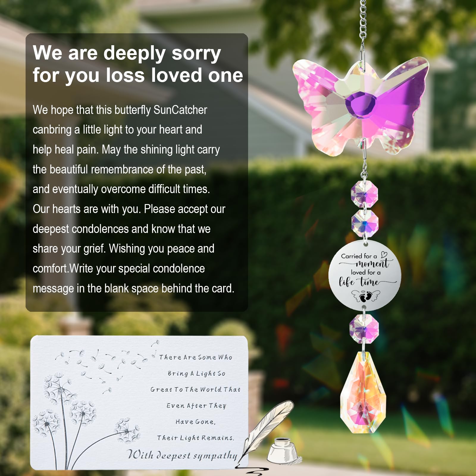ptcrut butterfly suncatcher makes a thoughtful sympathy gift for bereaved families