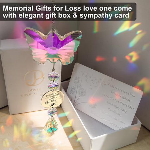 ptcrut butterfly suncatcher with hanging hardware enables easy display indoors or outdoors