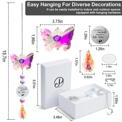 ptcrut butterfly suncatcher creates gentle rainbow light in bright spaces