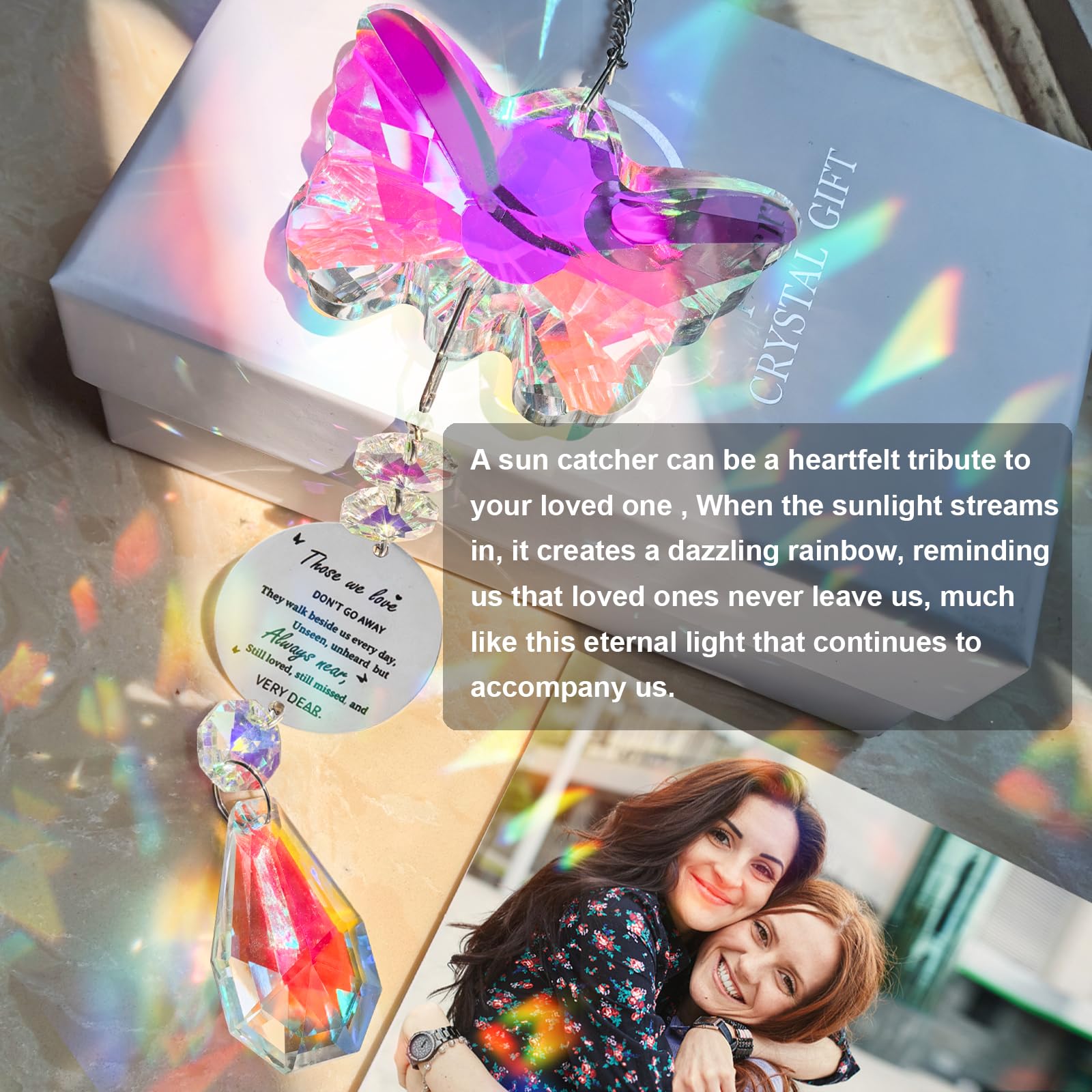 ptcrut crystal rainbow prism reflects sunlight to brighten spaces.