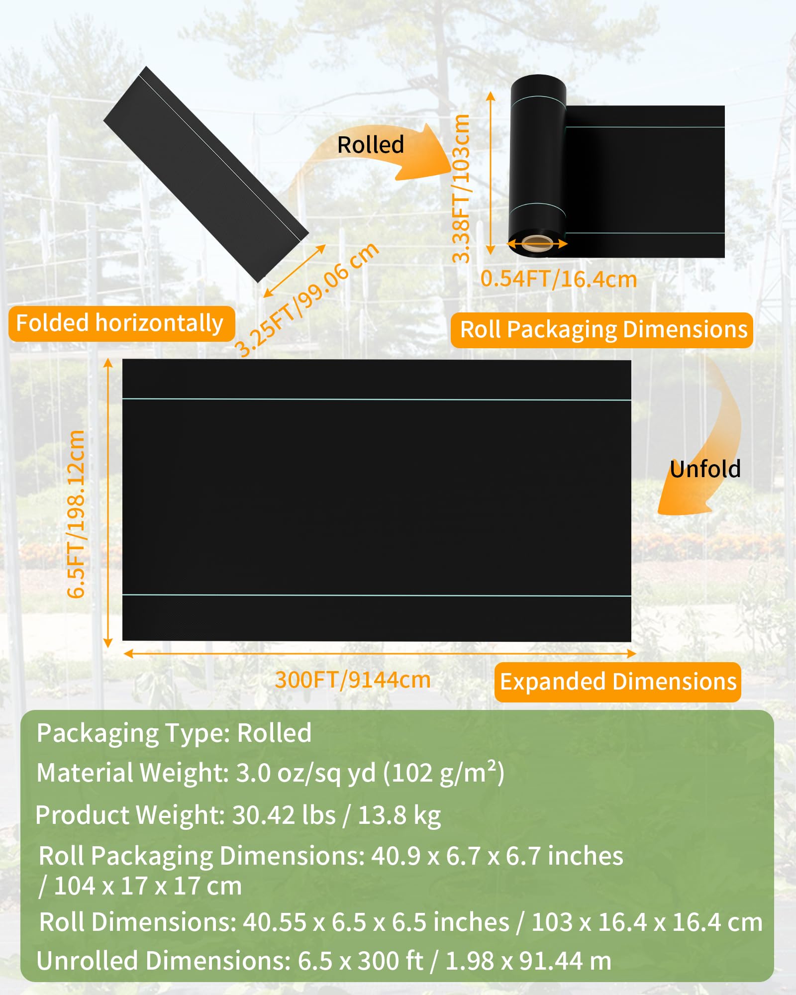 Pterying heavy-duty 3oz geotextile close-up showing durable construction.