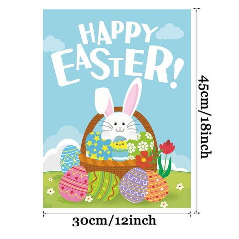 PTFNY Easter garden flag with eggs design adds festive yard décor.