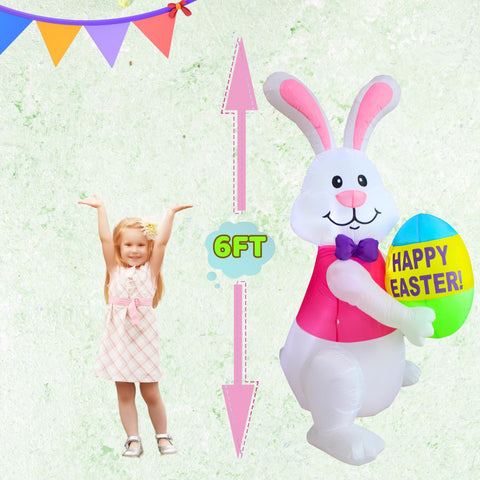 PTS inflatable bunny display for indoor or outdoor use with fast setup.