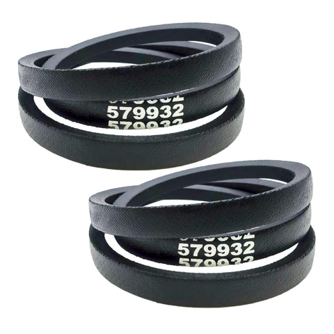 PuBaDuoParts 2 pack auger drive belt durable power transfer for snowy clears