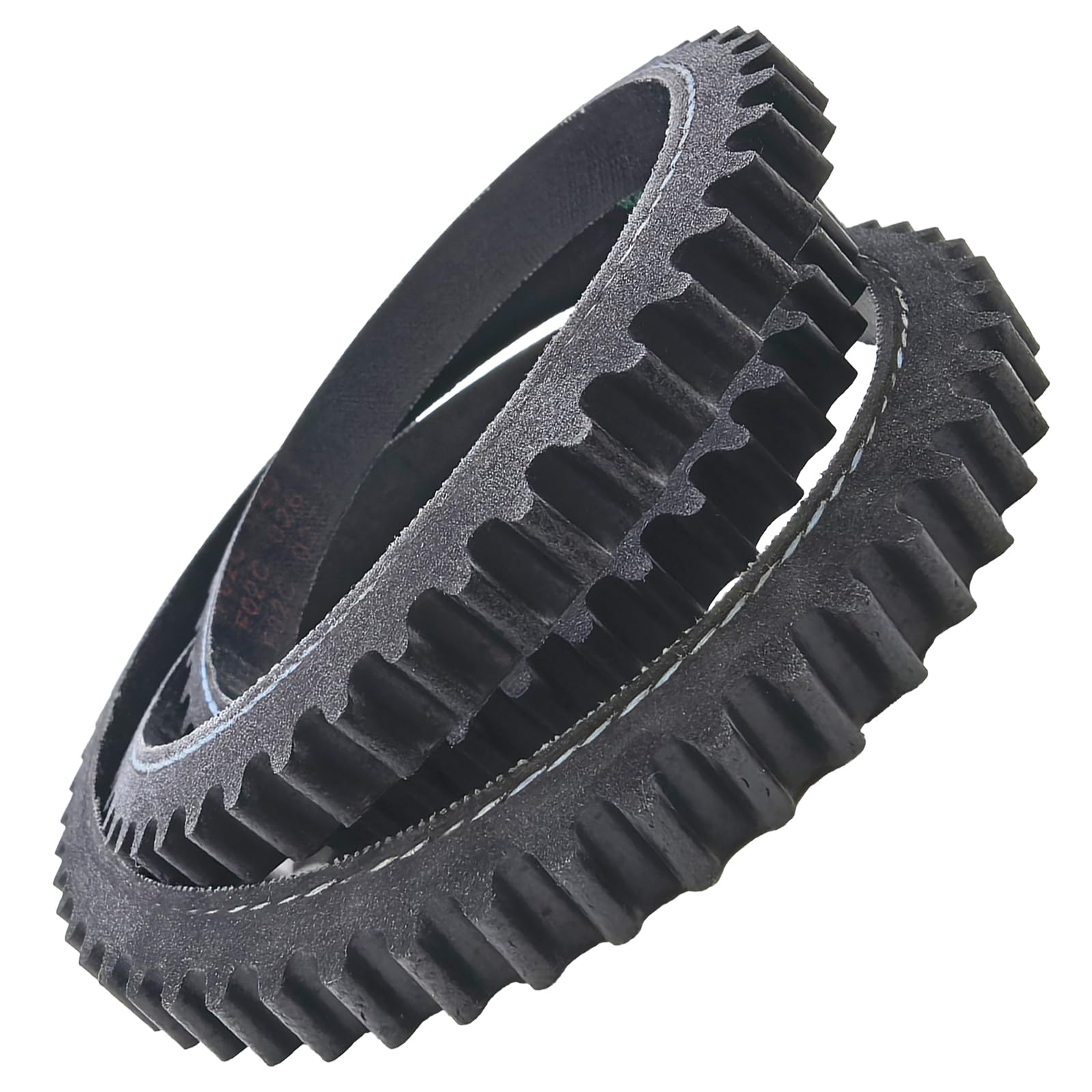 PuBaDuoParts cogged V-belt close-up highlighting durable grip for snow throwers.