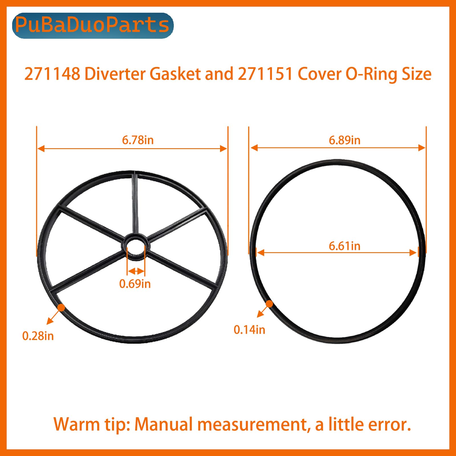 PuBaDuoParts two-pack includes diverter gasket and O-ring for DIY upgrades