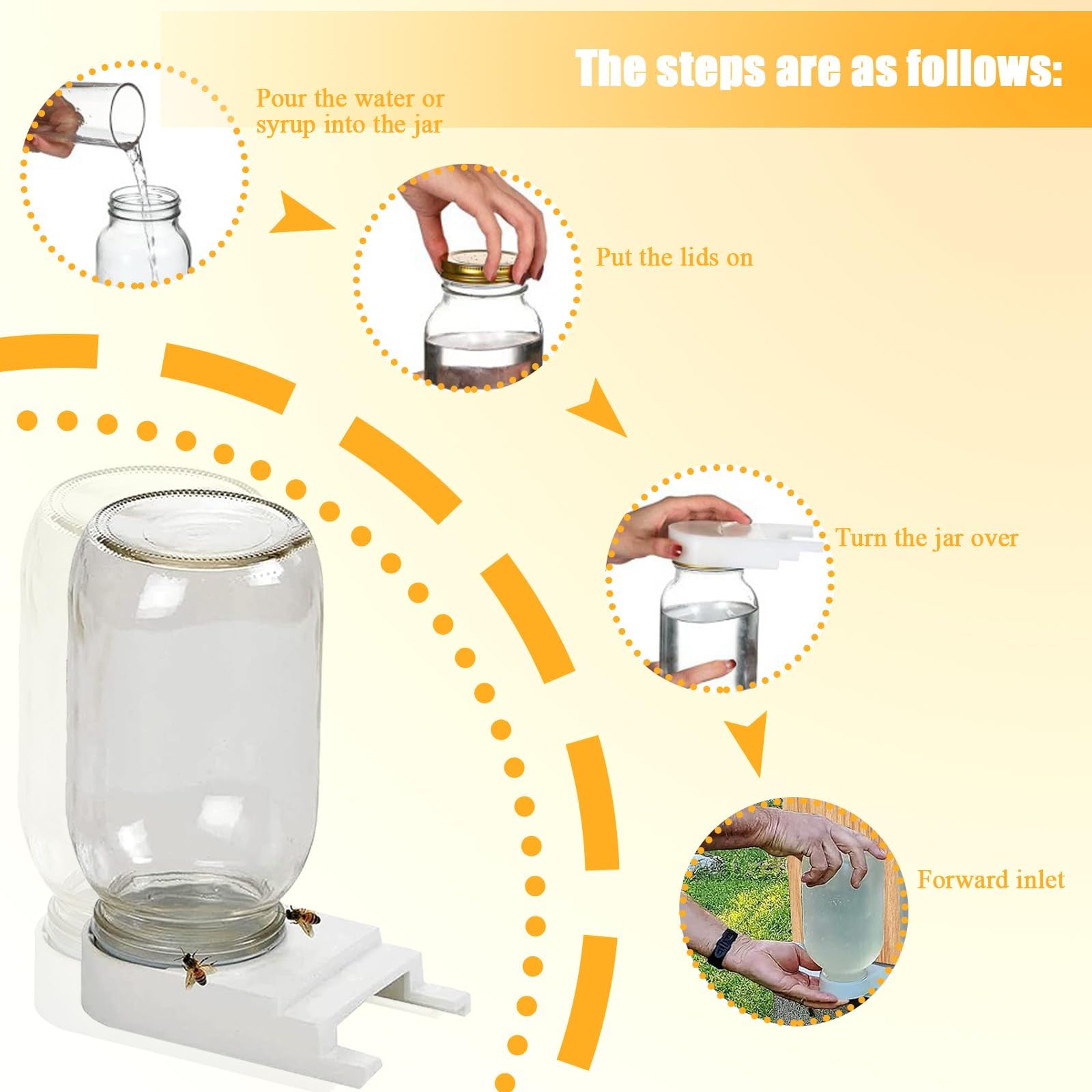 PUERDEAN bee entry feeder syrup level visibility from outside the hive.