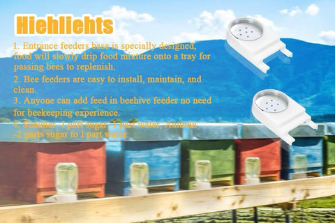 PUERDEAN bee entry feeder two pack is ideal for multiple colonies.