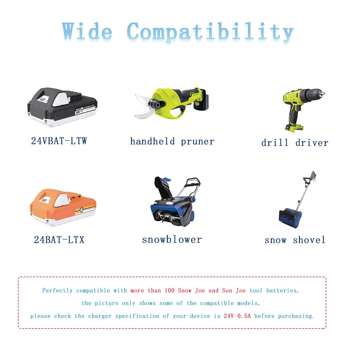PUIMIT 24VCHRG with 6.5 ft cable for flexible charging placement