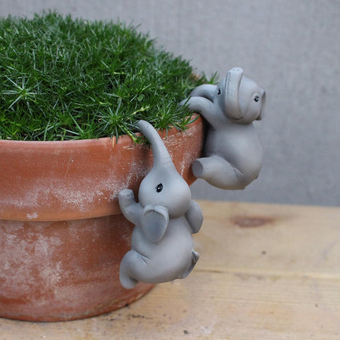 Pujipu cute flower pot hugger complements small plant displays.