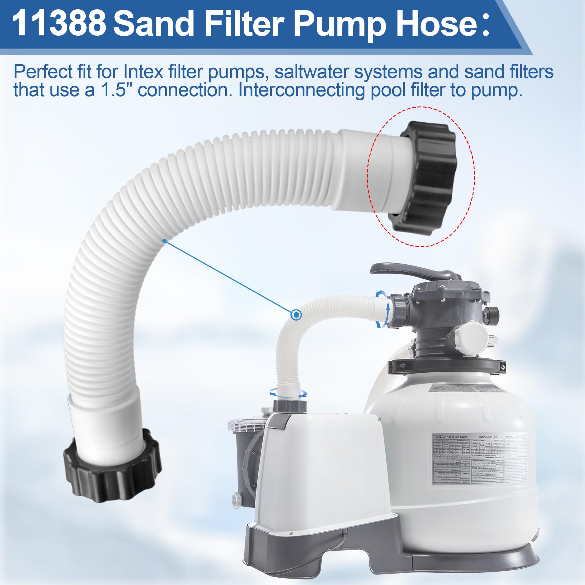 Pulems hose with knob design enables quick installation and replacement