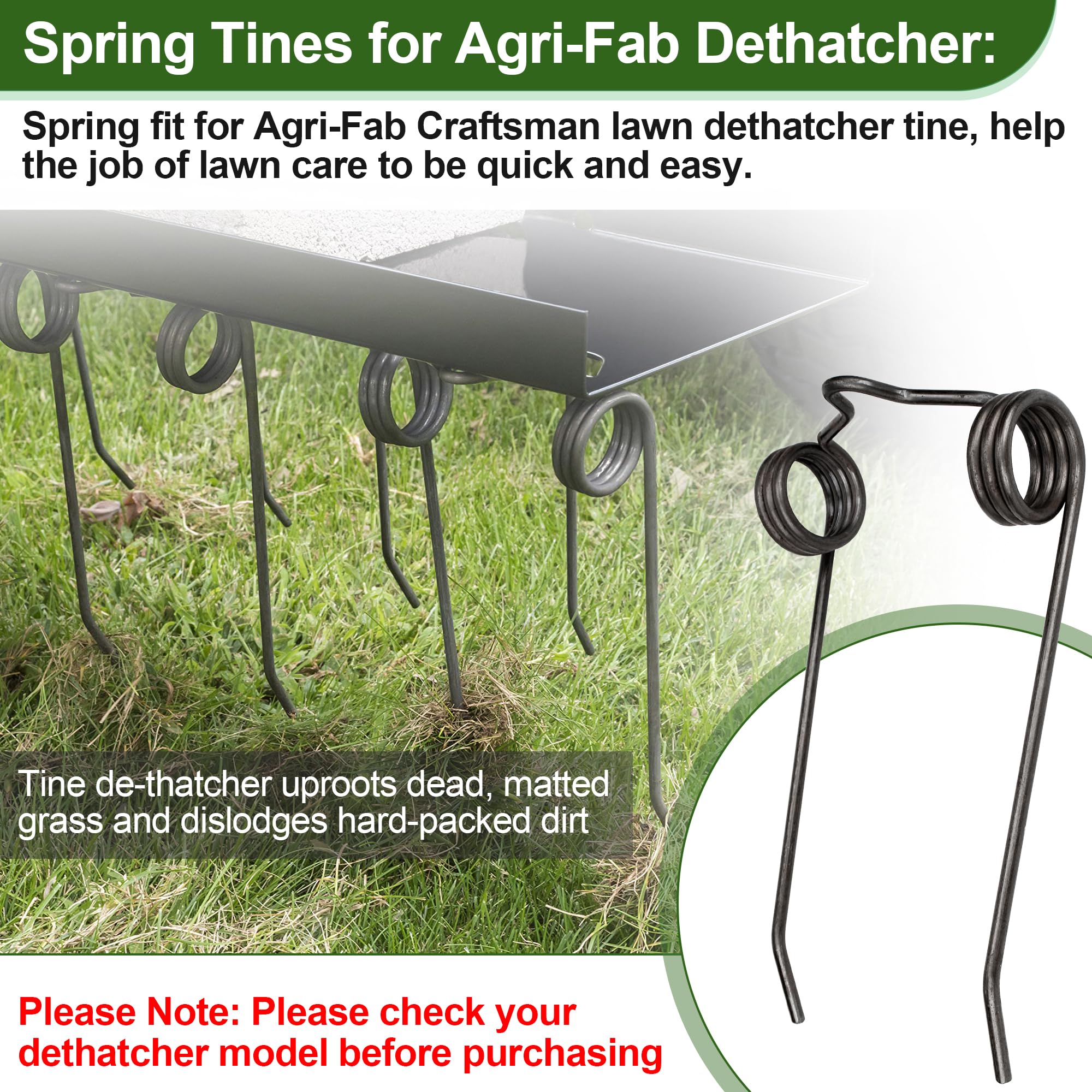 Pulems 43783 eight-tine-pack enables quick dethatching maintenance.