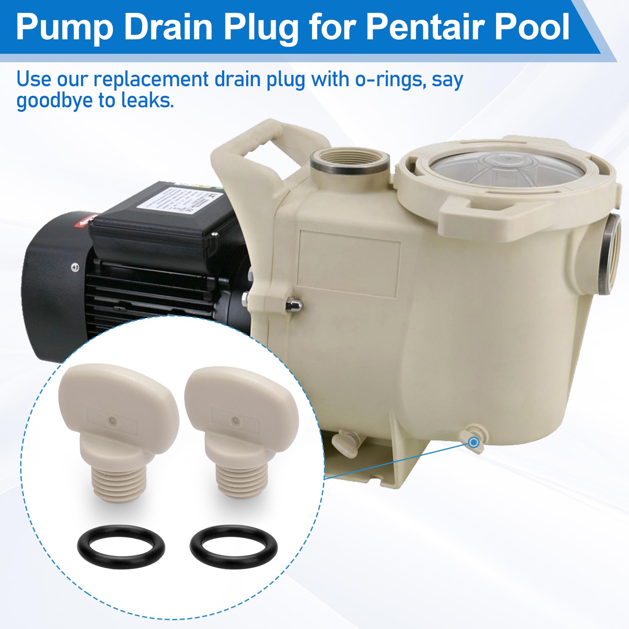 Pulems heavy-duty drain plug designed for frequent pool use