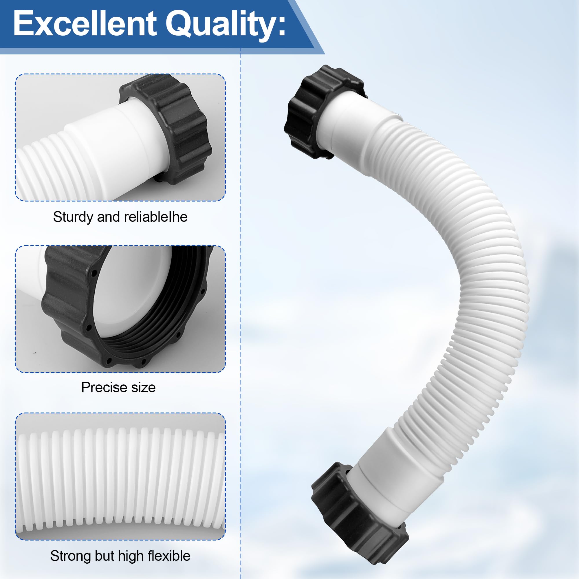 Pulems hose made from flexible polyethylene for leak resistance