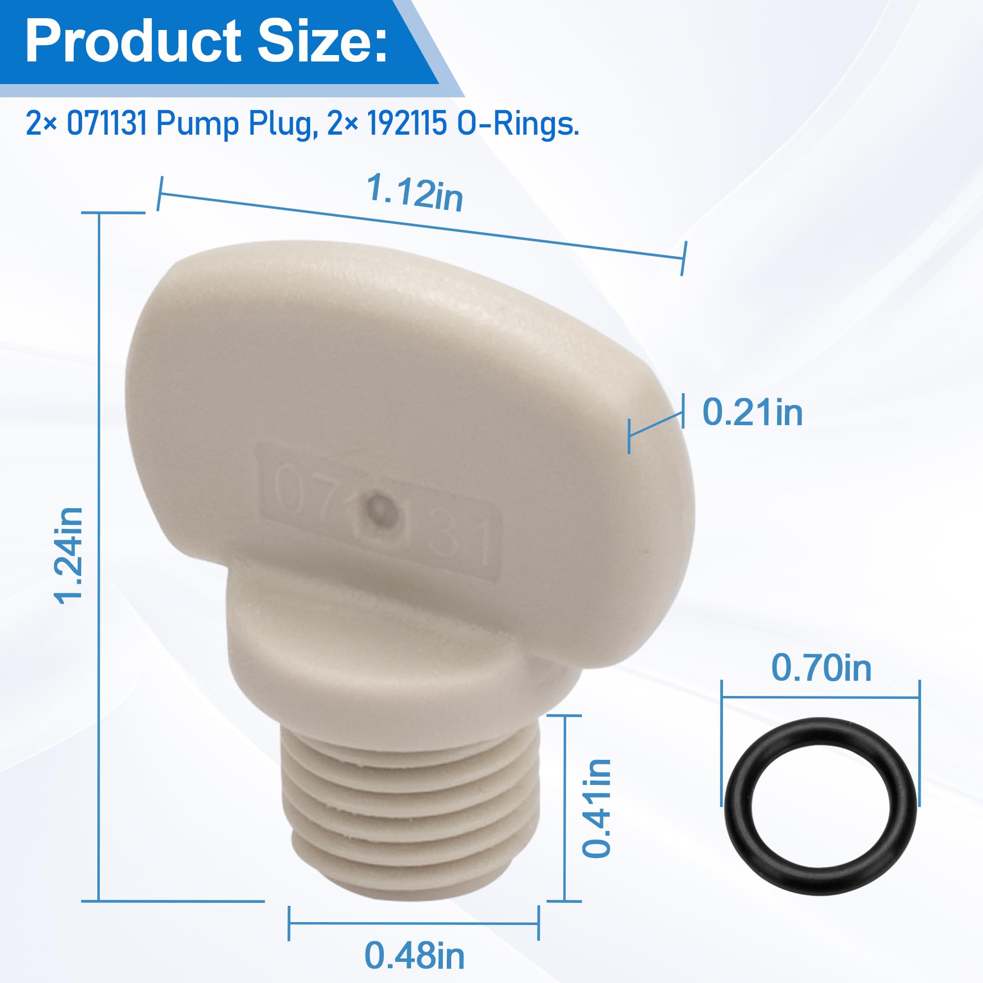 Pulems drain plug compatible with Pentair Whisperflo/Intelliflo