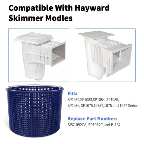 Pulems skimmer basket compatible with Aladdin B-152 for durable pool maintenance