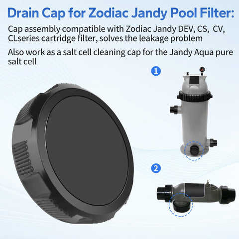 Compatible with DEV, CV, CL cartridge filters from Zodiac Jandy
