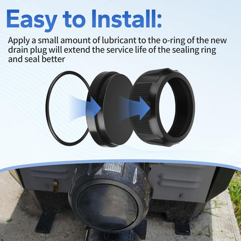 O-ring seal kit included for secure Pulems drain cap installation