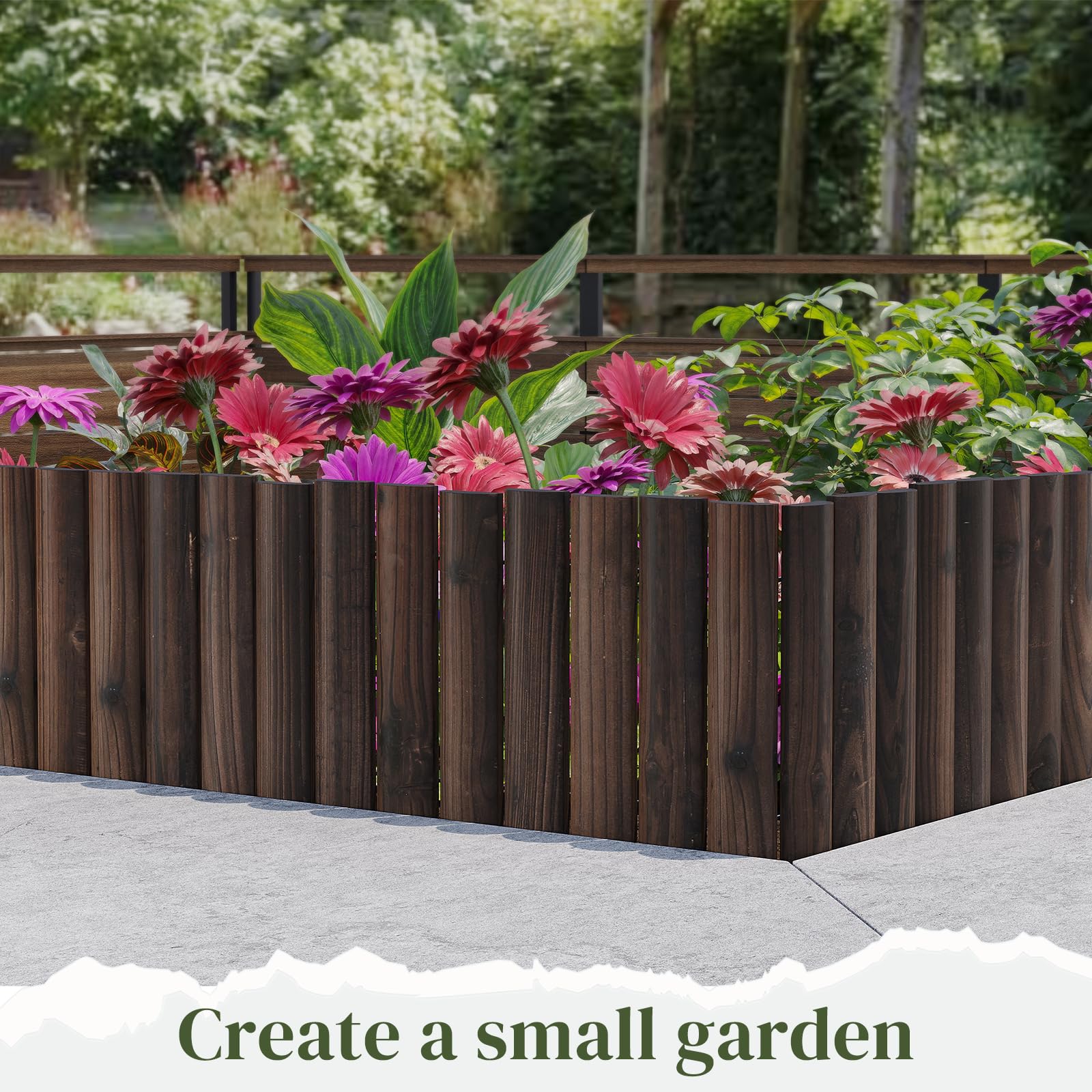 PULIJIAJU wood fence edge for durable outdoor boundaries