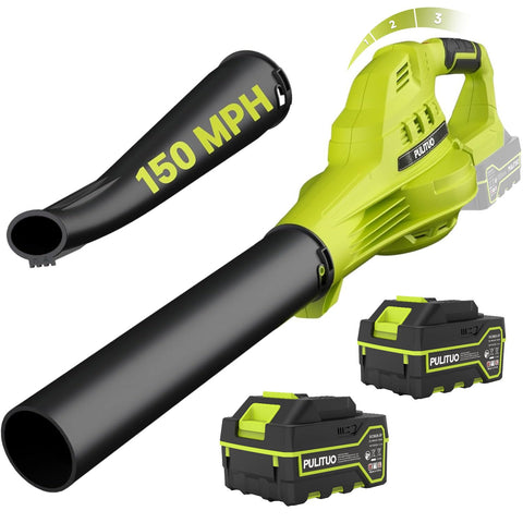 Pulituo cordless leaf blower shows a compact design for easy handling and maneuverability.