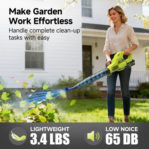 Pulituo dual 4000mAh batteries extend runtime for longer yard sessions.