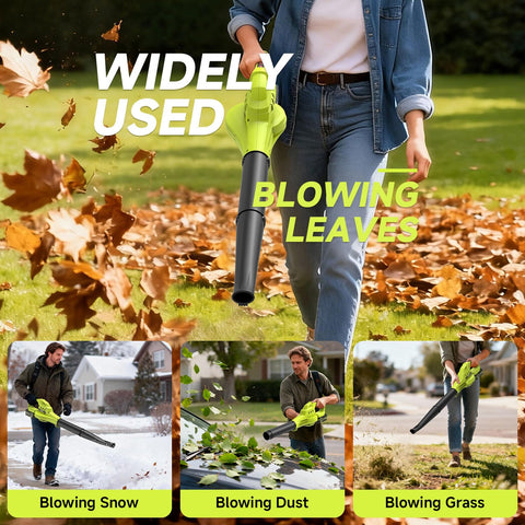 Pulituo leaf blower in use around a porch for tidy outdoor spaces.