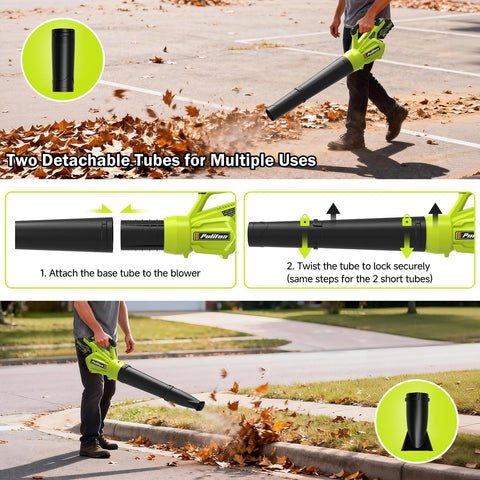 PULITUO lightweight blower at 3.9 lbs enabling easy one-handed operation