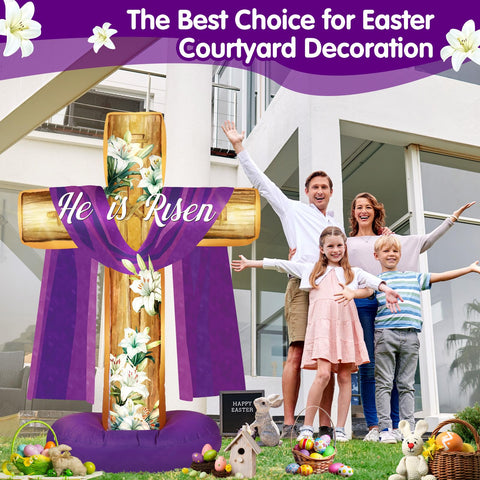 PullCrease Easter cross outdoor decor adds festive mood to gardens