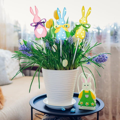 PullCrease Easter garden stake 3-pack provides durable festive accents outdoors
