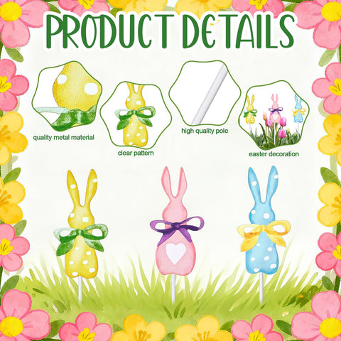 PullCrease polka-dot bunny stake blue brings seasonal cheer to outdoor spaces