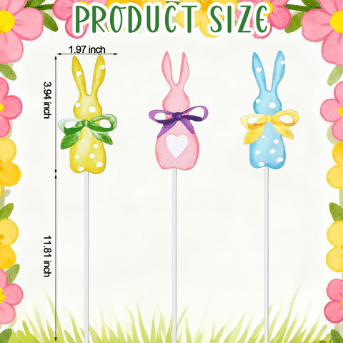 PullCrease polka-dot bunny stake pink adds playful charm to pots
