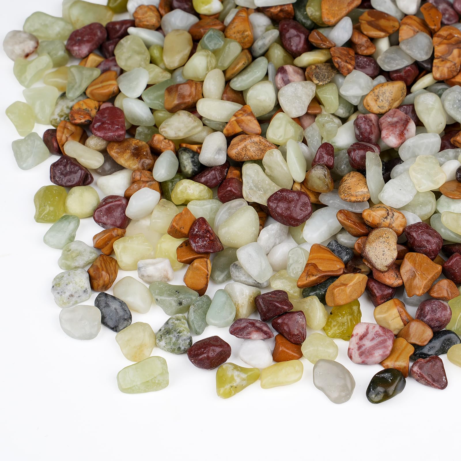 Pulovin 5 lbs pebbles with polished shine for indoor plant displays and crafts