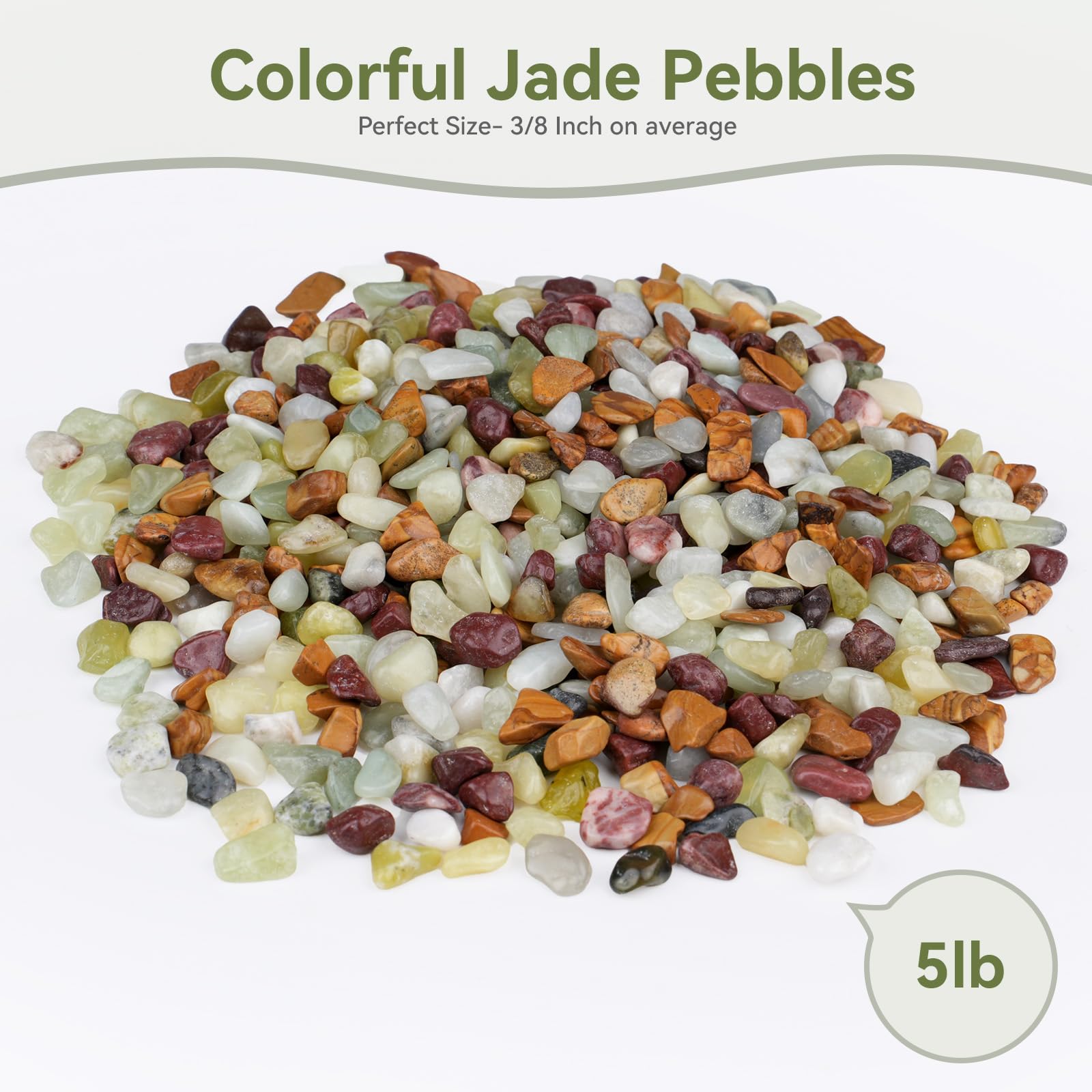 Pulovin pebbles close up showing glossy finish for vibrant succulent arrangements