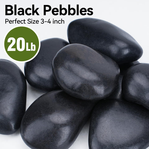 Pulovin river rocks offer a polished decorative touch for indoor arrangements.