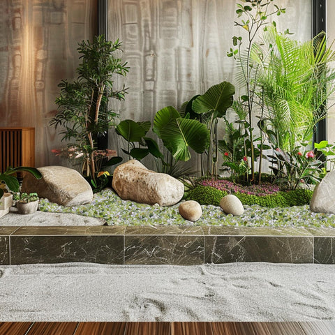 Pulovin Jade Pebbles: sidewalk embellishments for garden paths.