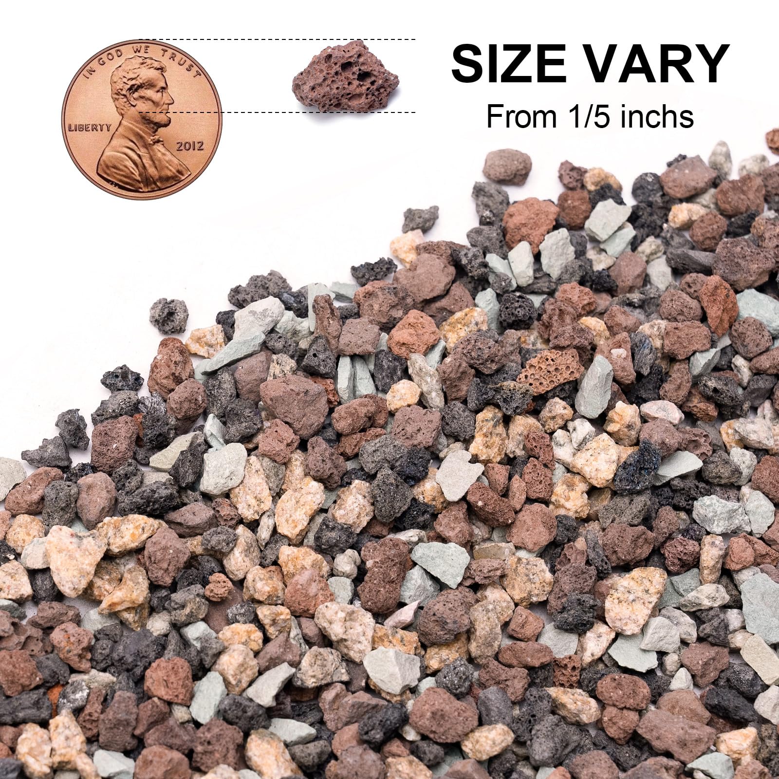Pulovin lava rocks terrarium decorative for airflow and visual interest.