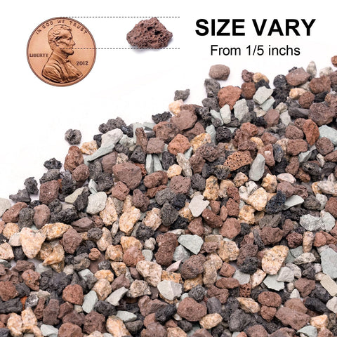 Pulovin lava rocks terrarium decorative for airflow and visual interest.
