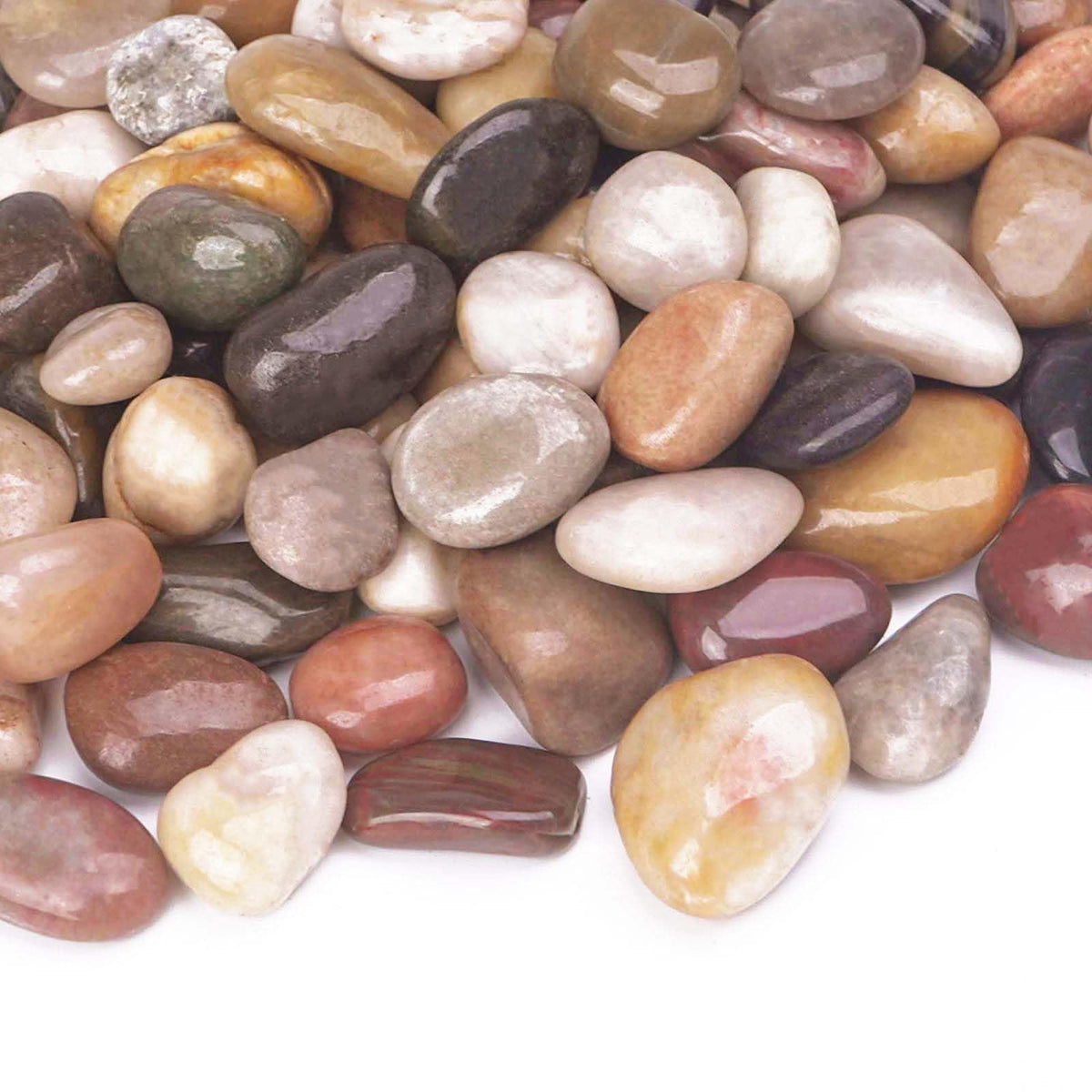 Pulovin river rocks closeup polished surface for dazzling garden accents