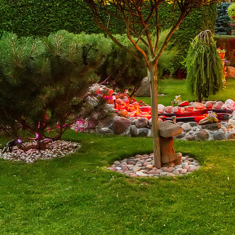 Pulovin River Rocks decorate planters and walkways with clean natural appeal