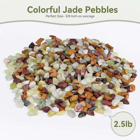 Pulovin succulent-display pebbles adding color and texture to arrangements.