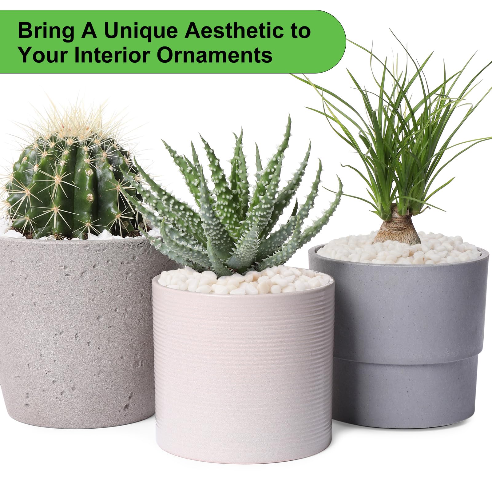 Pulovin white pebbles bamboo decor enhances minimalist indoor spaces