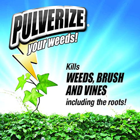 Close-up of Pulverize concentrate ready for outdoor weed control.