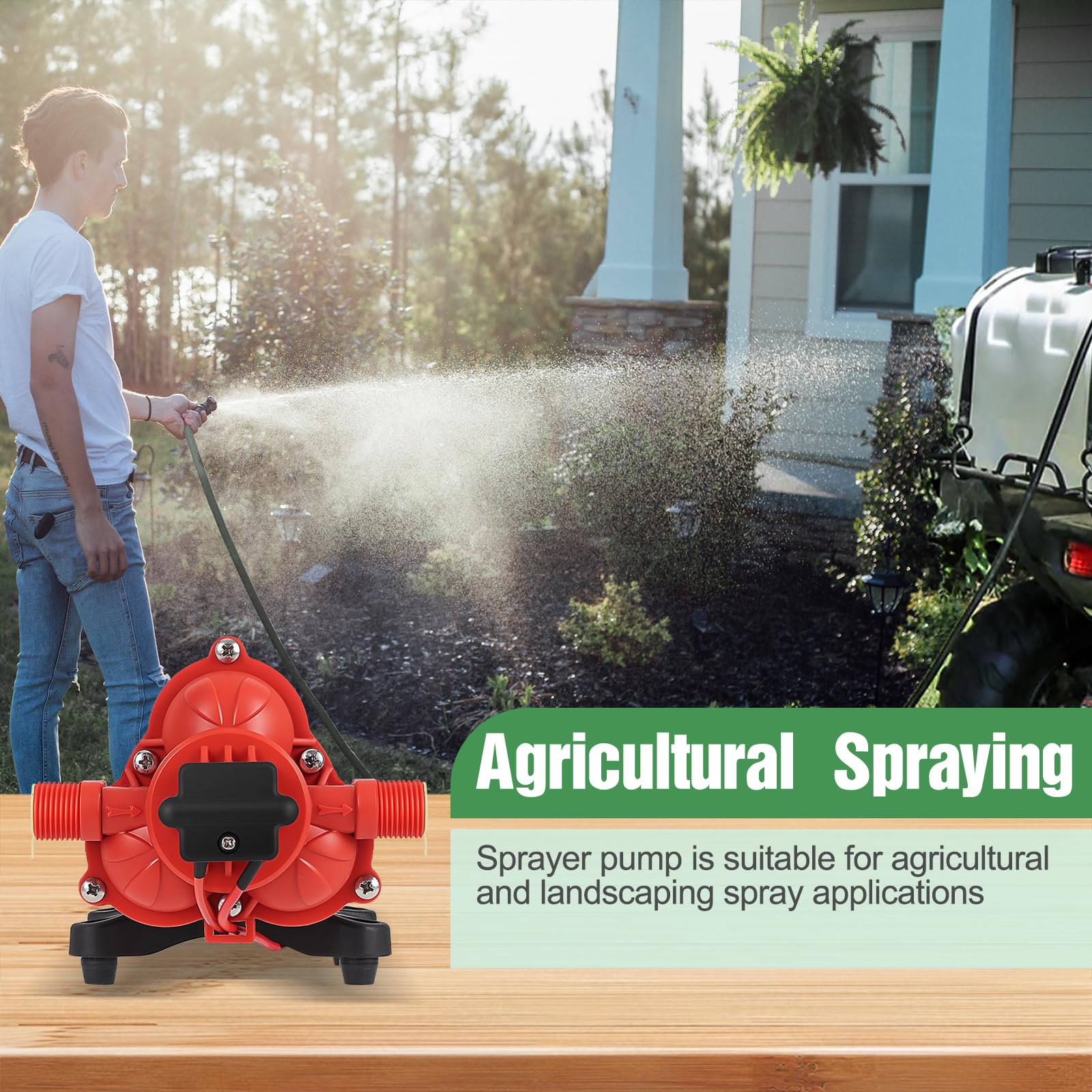 Pumpoasis self-priming feature up to 10 feet.