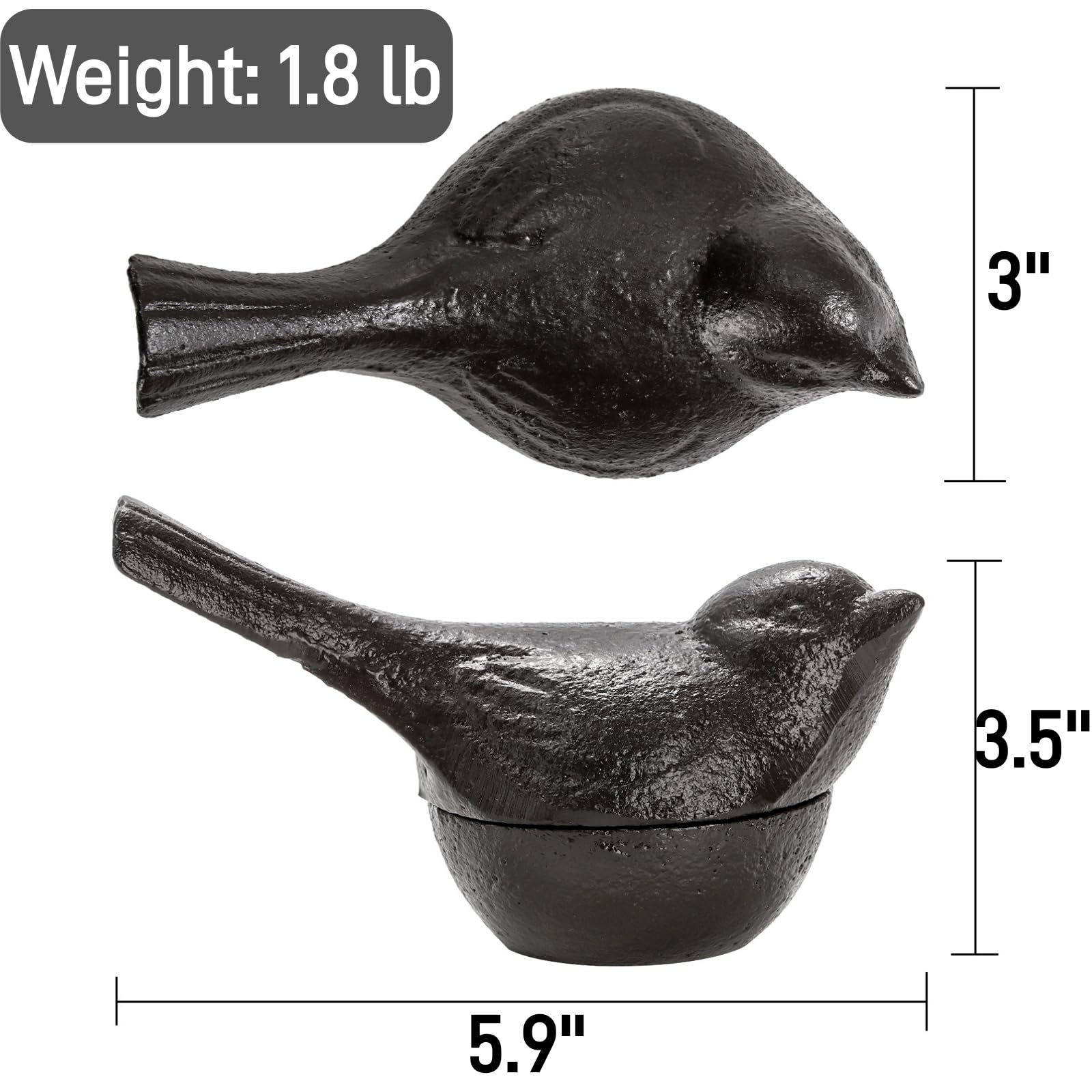 Pumtus bird hide-a-key holder front view shows decorative garden storage