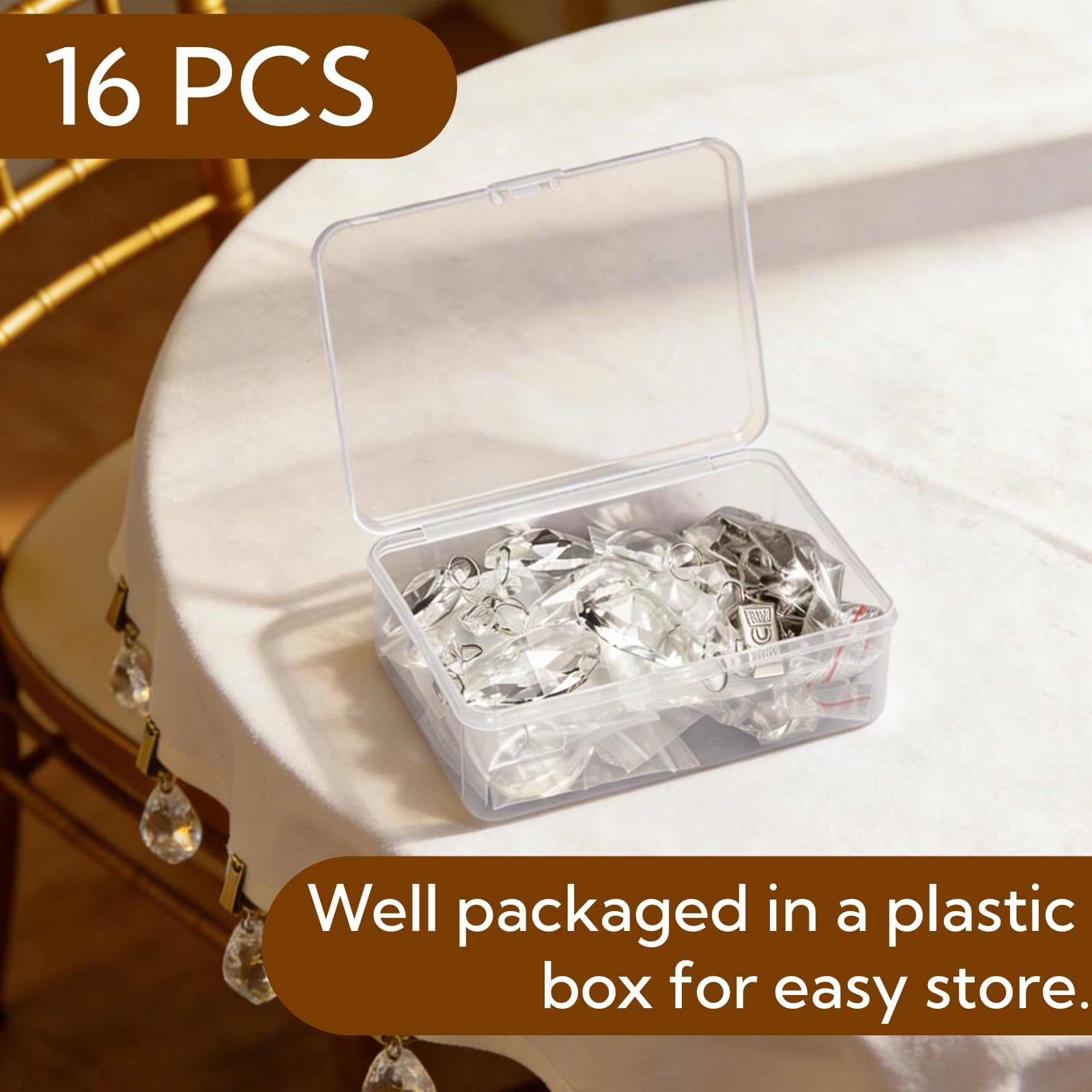 Pumtus crystal prism weight helps drapes stay neat.
