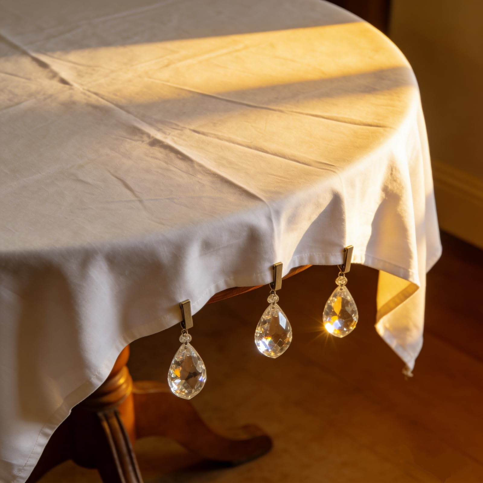 Pumtus glass pendant weight adds elegant touch to décor.